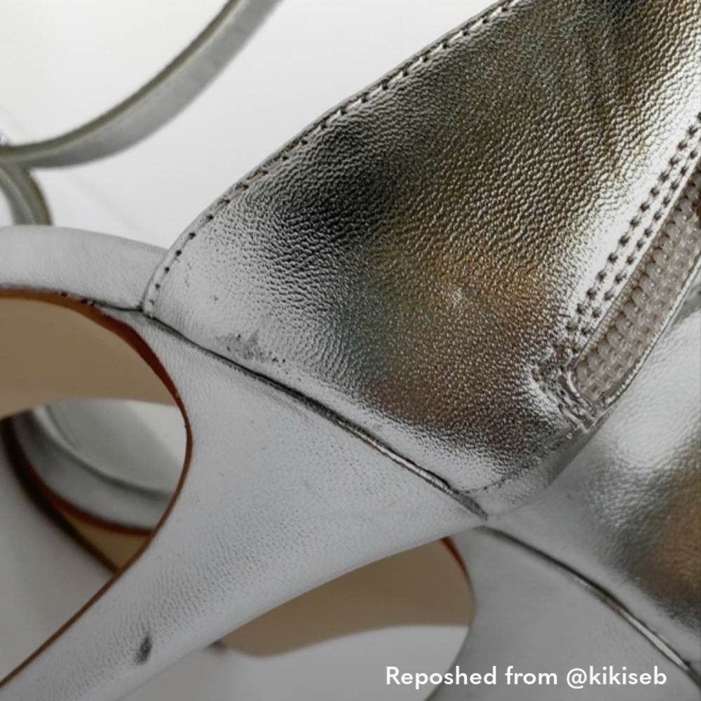 Striking Silver Faylinn Heels By Steve Madden, Fe… - image 6